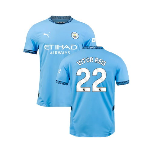 2024-2025 Man City Home Authentic Shirt with packaging (Vitor Reis 22)