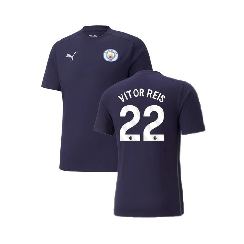 2024-2025 Man City Casuals Tee (Navy) (Vitor Reis 22)