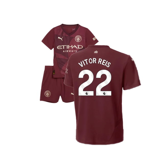 2024-2025 Man City Third Mini Kit (Vitor Reis 22)
