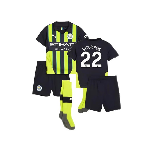 2024-2025 Man City Away Mini Kit (Vitor Reis 22)