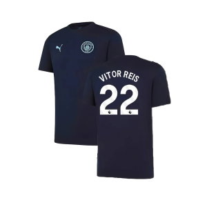 2024-2025 Man City Training Shirt (Inky Blue) - Kids (Vitor Reis 22)