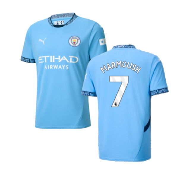2024-2025 Man City Home Shirt (Marmoush 7)