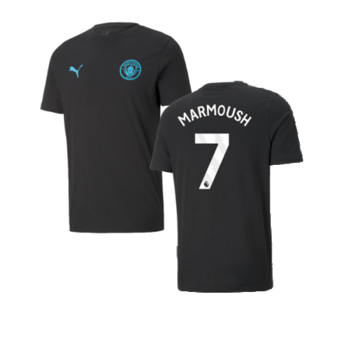 2024-2025 Man City ESS Tee (Black) (Marmoush 7)
