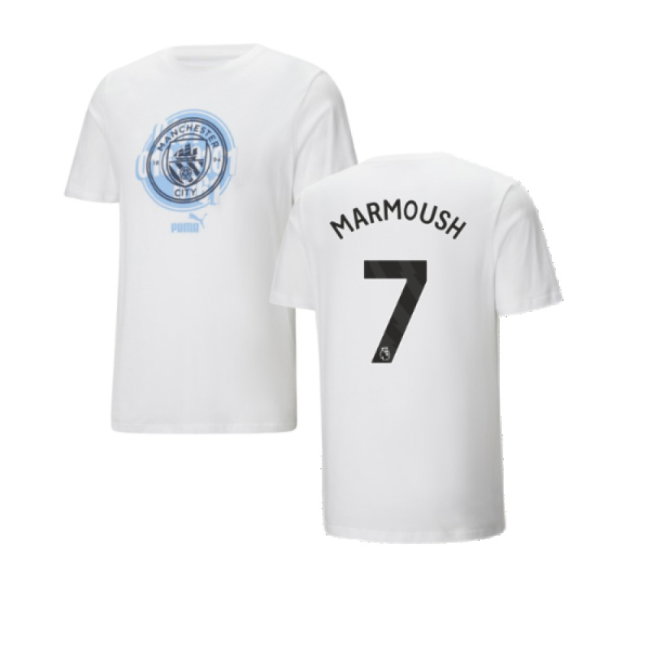 2024-2025 Man City ftblCulture Tee (White) (Marmoush 7)