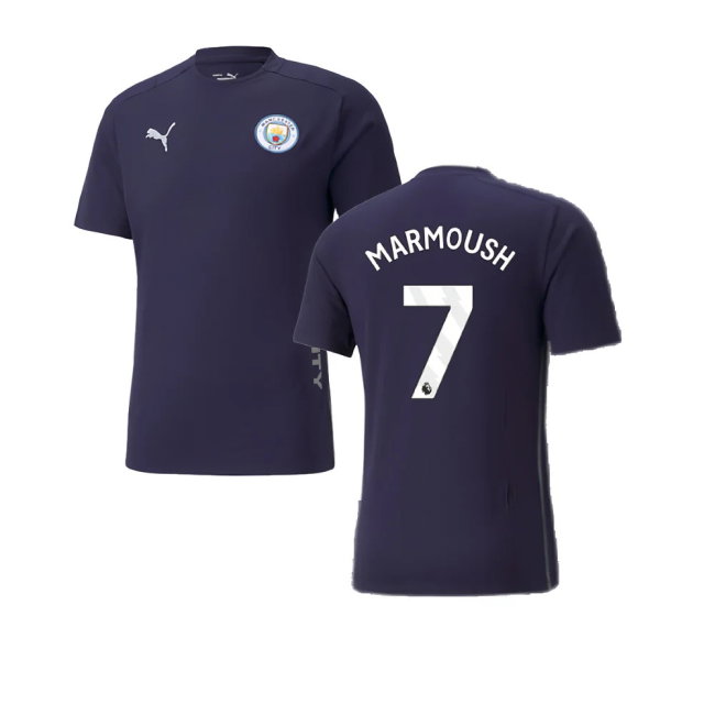 2024-2025 Man City Casuals Tee (Navy) (Marmoush 7)