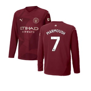 2024-2025 Man City Third Long Sleeve Shirt (Kids) (Marmoush 7)