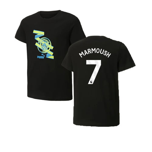 2024-2025 Man City ftblCulture Tee (Black) (Marmoush 7)