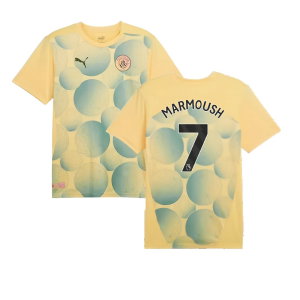 2024-2025 Man City Prematch SS Shirt (Flaxen) (Marmoush 7)
