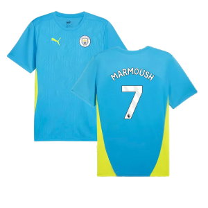 2024-2025 Man City Training Shirt (Magic Blue) (Marmoush 7)
