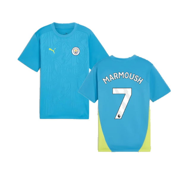 2024-2025 Man City Training Shirt (Magic Blue) - Kids (Marmoush 7)