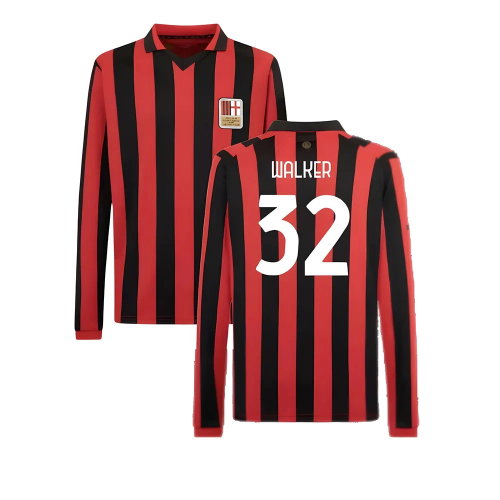 AC Milan 125th Authentic Shirt LS (Black-Red) (Walker 32)