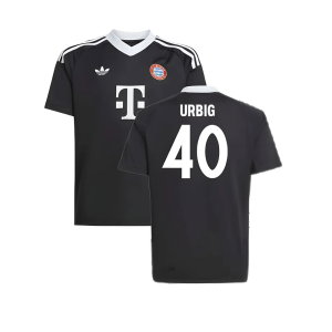 2024-2025 Bayern Munich Third Goalkeeper Shirt (Black) - Kids (Urbig 40)