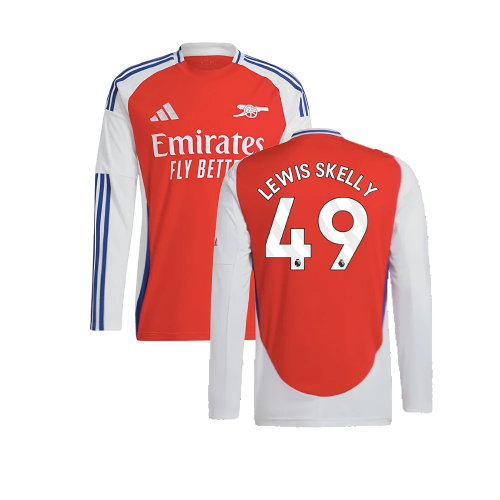 2024-2025 Arsenal Long Sleeve Home Shirt (Lewis Skelly 49)