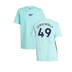 2024-2025 Arsenal Seasonal Tee (Clear Aqua) (Lewis Skelly 49)