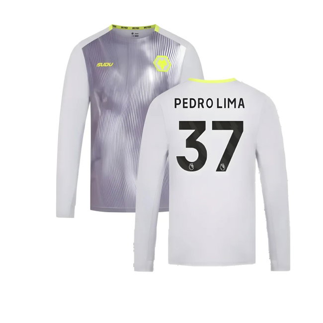 2024-2025 Wolves Players Training Long Sleeved Tee (Grey) (Pedro Lima 37)