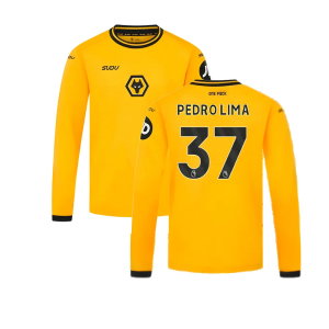 2024-2025 Wolves Long Sleeve Home Shirt (Kids) (Pedro Lima 37)