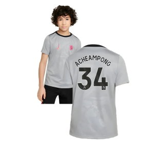 2024-2025 Chelsea Third Academy Pre-Match Shirt (Grey) - Kids (Acheampong 34)