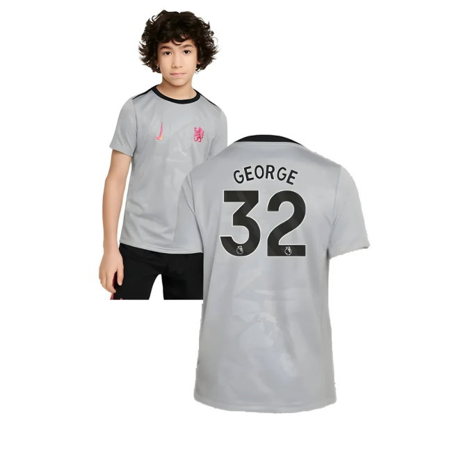 2024-2025 Chelsea Third Academy Pre-Match Shirt (Grey) - Kids (George 32)