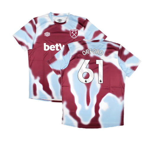 2024-2025 West Ham Warm Up Jersey (New Claret) (Orford 61)