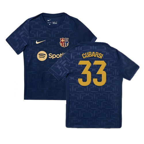 2024-2025 Barcelona Pre-Match Training Shirt (Navy) - Kids (Cubarsi 33)