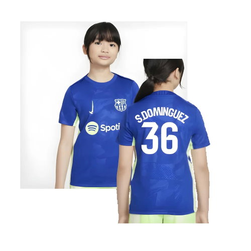 2024-2025 Barcelona Third Pre-Match Shirt (Royal) - Kids (S.Dominguez 36) 2024-2025 Barcelona Third Pre-Match Shirt (Royal) - Kids (S.Dominguez 36)