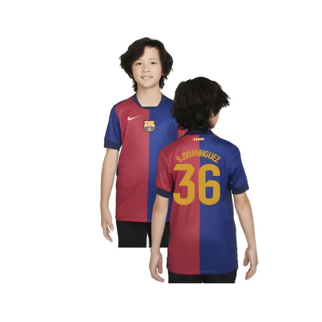 2024-2025 Barcelona Home Shirt (Sponsorless) - Kids (S.Dominguez 36)