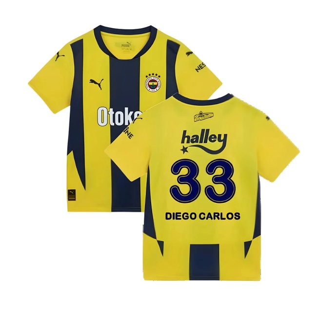2024-2025 Fenerbahce Home Shirt (Kids) (Diego Carlos 33)