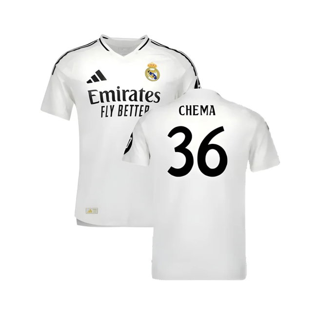 2024-2025 Real Madrid Authentic Home Shirt (Chema 36)
