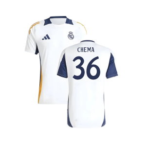2024-2025 Real Madrid Training Tee (White) (Chema 36)
