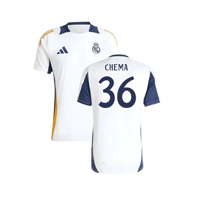 2024-2025 Real Madrid Training Tee (White) (Chema 36)