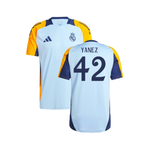 2024-2025 Real Madrid Training Shirt (Glow Blue) (Yanez 42)