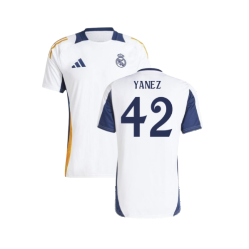 2024-2025 Real Madrid Training Tee (White) (Yanez 42)