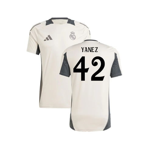 2024-2025 Real Madrid EU Training Jersey (Putty Mauve) (Yanez 42)