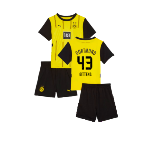 2024-2025 Borussia Dortmund Home Mini Kit (Gittens 43)
