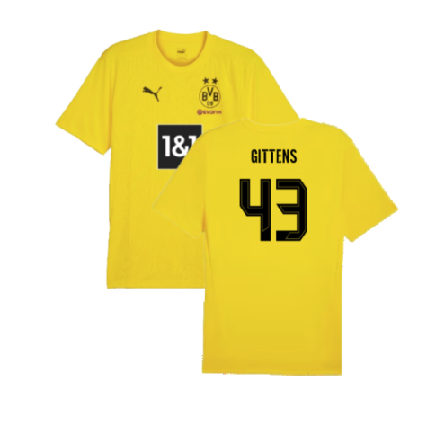 2024-2025 Borussia Dortmund Training Shirt (Yellow) (Gittens 43)