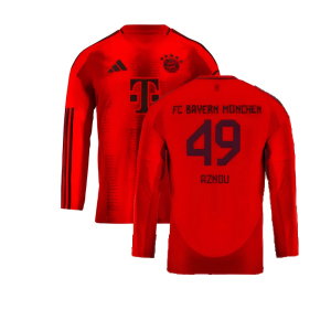 2024-2025 Bayern Munich Long Sleeve Home Shirt (Kids) (Aznou 49)