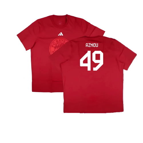 2024-2025 Bayern Munich DNA Graphic Tee (Red) (Aznou 49)