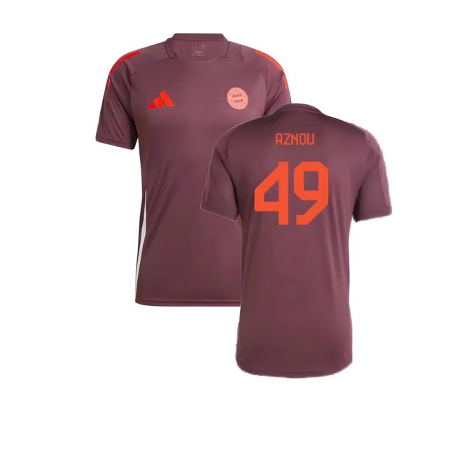2024-2025 Bayern Munich Training Shirt (Shadow Maroon) (Aznou 49)