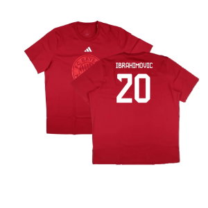 2024-2025 Bayern Munich DNA Graphic Tee (Red) (Ibrahimovic 20)