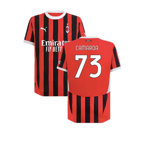 2024-2025 AC Milan Home Authentic Shirt (Camarda 73)