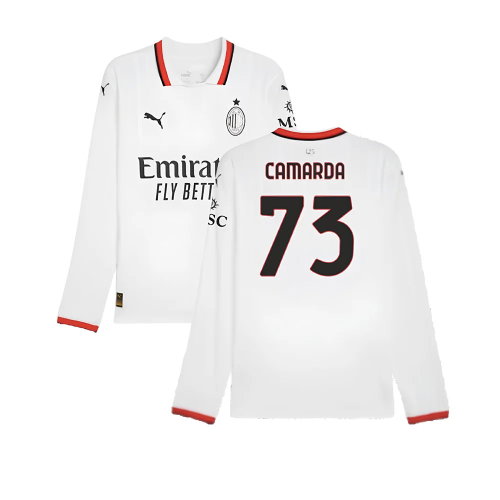 2024-2025 AC Milan Away Long Sleeve Shirt (Camarda 73)