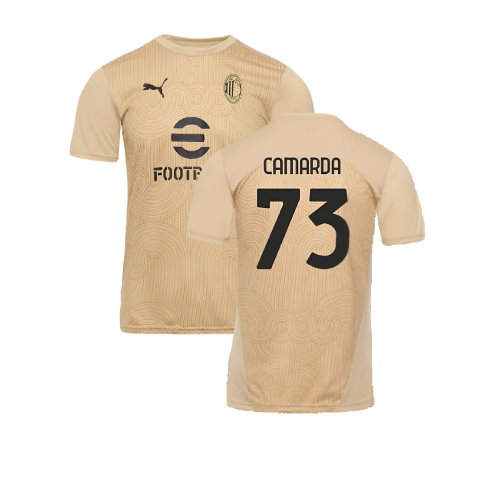 2024-2025 AC Milan Pre-Match Shirt (Putty) (Camarda 73)