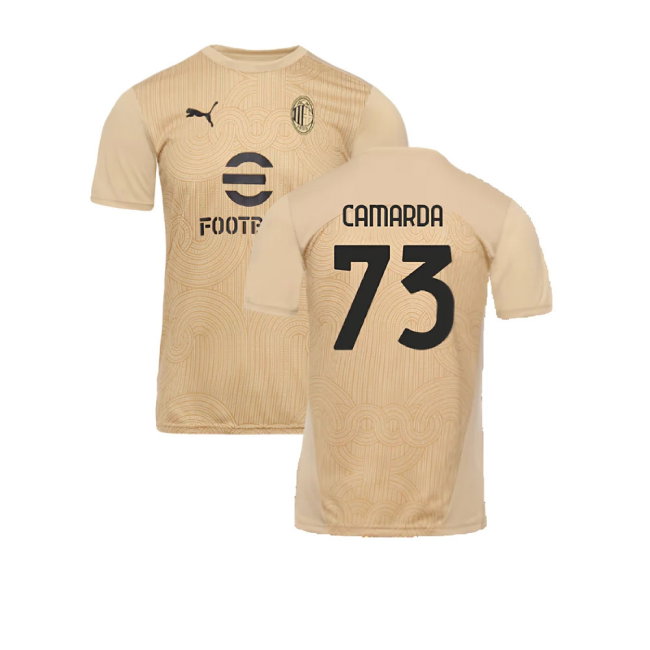 2024-2025 AC Milan Pre-Match Shirt (Putty) (Camarda 73)