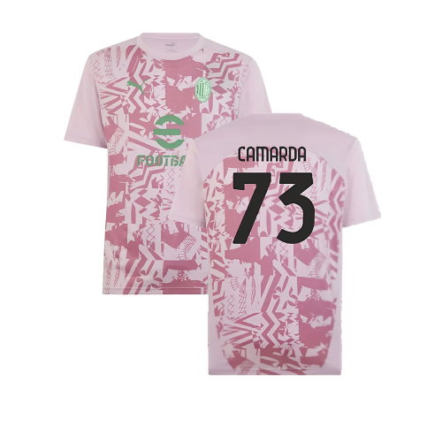 2024-2025 AC Milan Pre-Match Shirt (Grape) (Camarda 73)