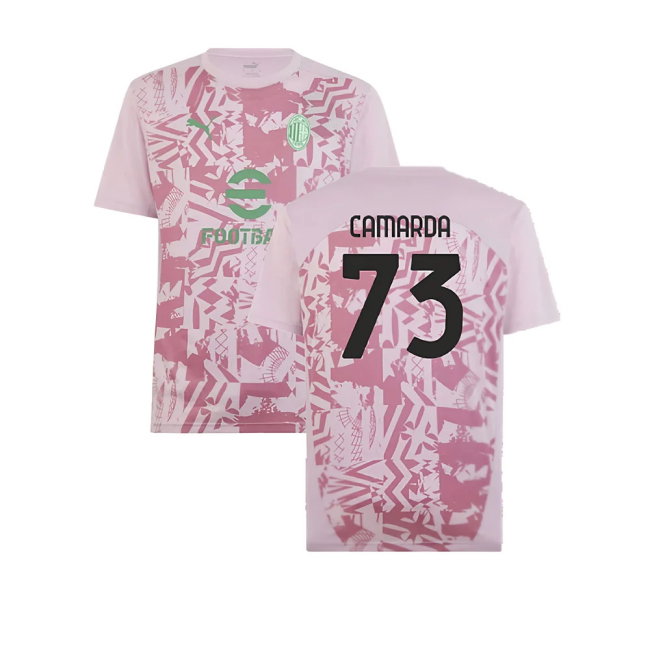 2024-2025 AC Milan Pre-Match Shirt (Grape) (Camarda 73)