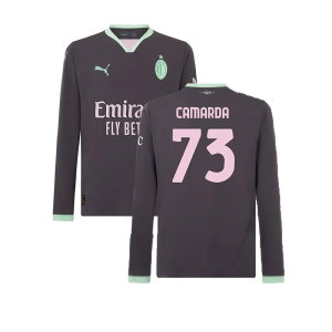 2024-2025 AC Milan Third Long Sleeve Shirt (Camarda 73)
