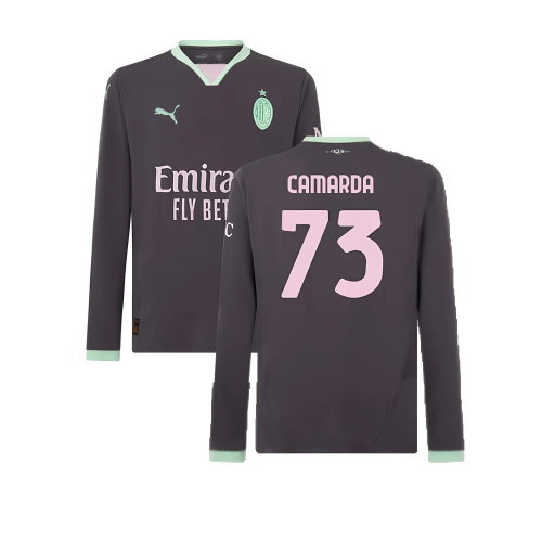 2024-2025 AC Milan Third Long Sleeve Shirt (Camarda 73)
