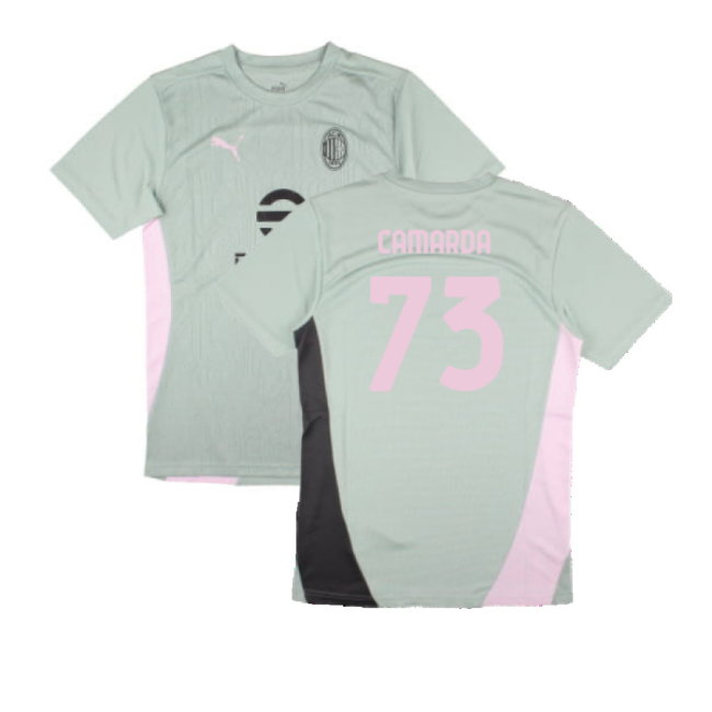 2024-2025 AC Milan Training Shirt (Green Fog) (Camarda 73)