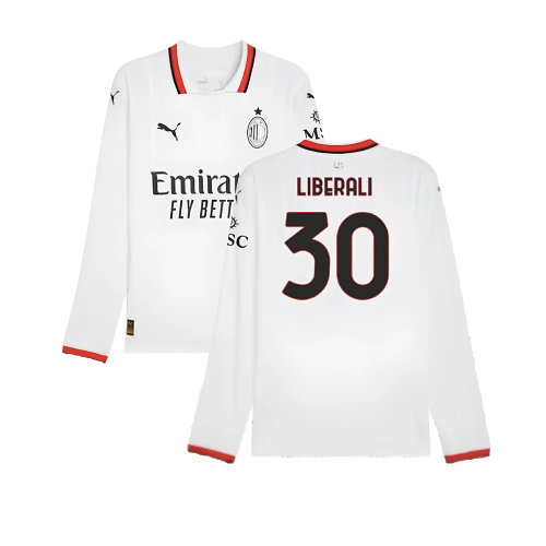2024-2025 AC Milan Away Long Sleeve Shirt (Liberali 30)