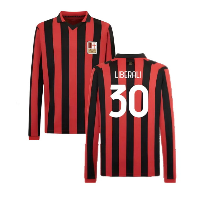 AC Milan 125th Authentic Shirt LS (Black-Red) (Liberali 30)